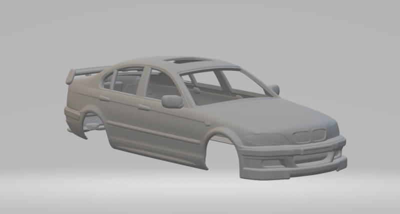M3 sedan 2004 3D-Druckmodell .c4d .max .obj .3ds .fbx .stl .blend 