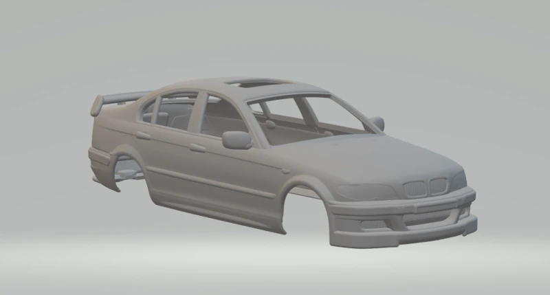 M3 sedan 2004 3D Print Model .c4d .max .obj .3ds .fbx .stl .blend 
