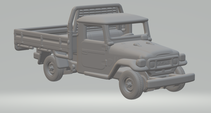 Toyota hj45 flatbed 3D 打印模型 .c4d .max .obj .3ds .fbx .stl .blend 