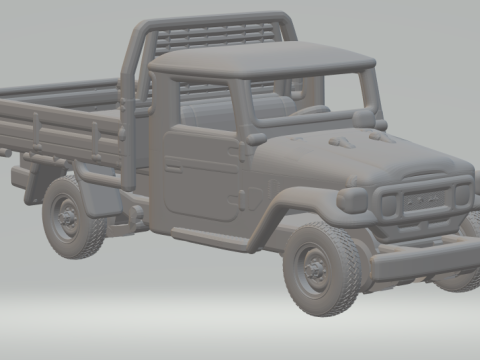Toyota hj45 flatbed Modèles 3D en vedette