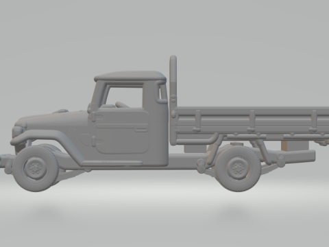 Toyota hj45 flatbed 3D 打印模型