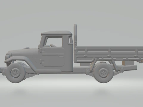 Toyota hj45 flatbed 3D Print Model