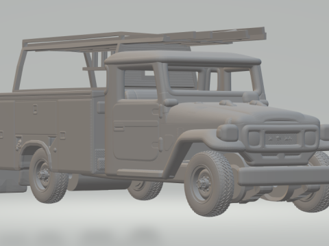 Toyota hj45 service truck Modelo de impresión 3D