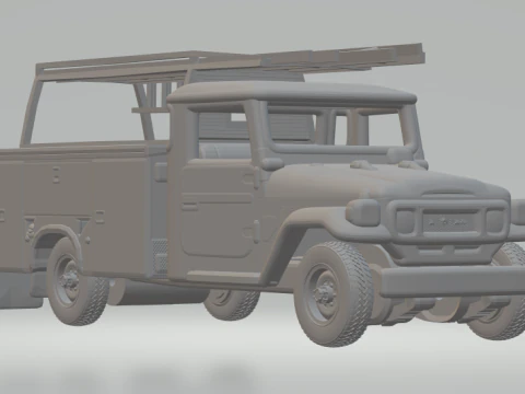 Toyota hj45 service truck 3D Print Model