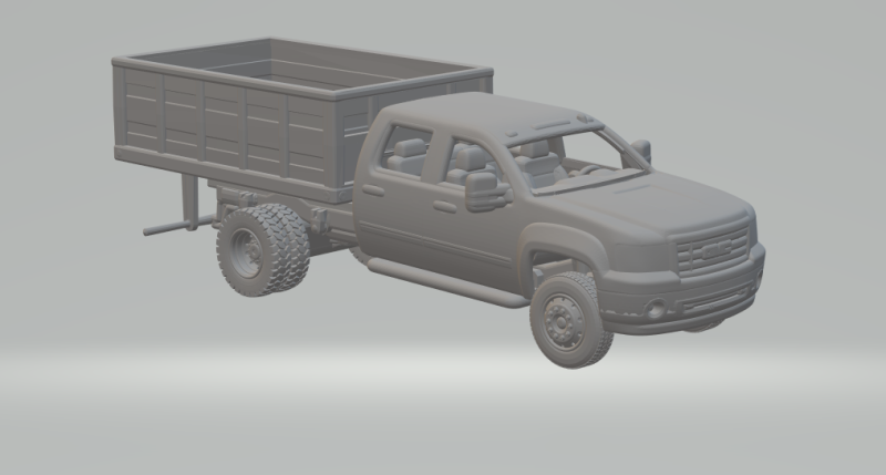 GMC 3500HD 3D Принт Модель .c4d .max .obj .3ds .fbx .stl .blend