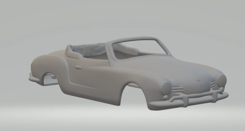 Karmann ghia slotcar 3D Print Model .c4d .max .obj .3ds .fbx .stl .blend 
