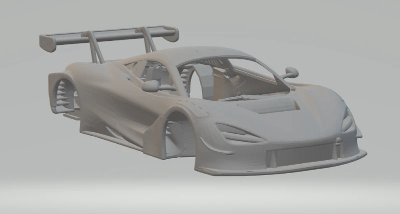 Mclaren 720 gt3 3D Print Model .c4d .max .obj .3ds .fbx .stl .blend