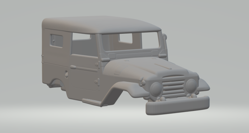 Toyota land cruiser canvas 3D 打印模型 .c4d .max .obj .3ds .fbx .stl .blend 