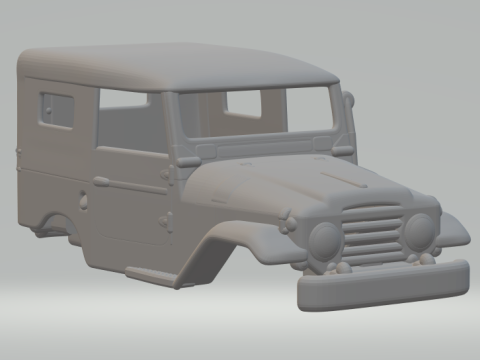 Toyota land cruiser canvas 3D Print Model