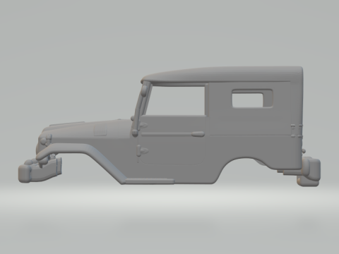 Toyota land cruiser canvas 3D 打印模型