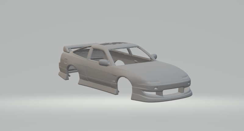 Nissan 240 sx 3D Print Model .c4d .max .obj .3ds .fbx .stl .blend 