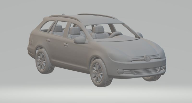Vw golf variant 3D Print Model .c4d .max .obj .3ds .fbx .stl .blend