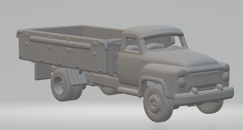 GAZ-53 -53 3D प्रिंट मॉडल .c4d .max .obj .3ds .fbx .stl .blend 