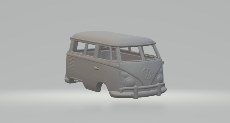 Vw bus kool kombi 3D 프린트 모델 .c4d .max .obj .3ds .fbx .stl .blend 
