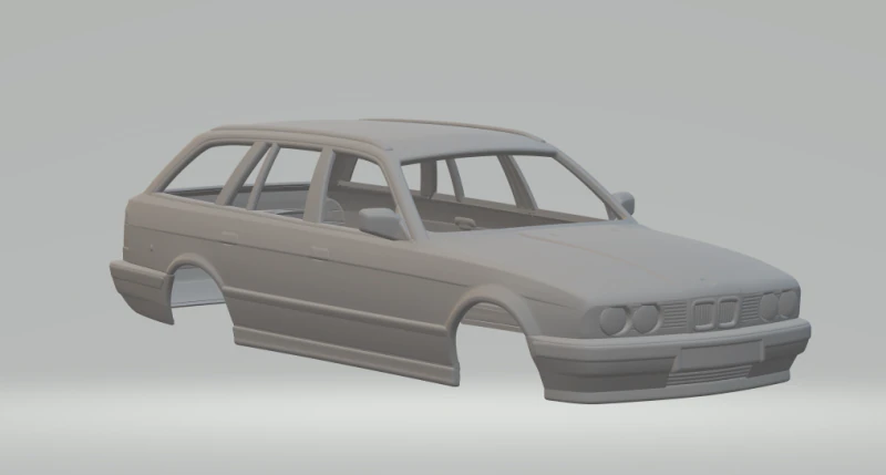 5 Series Touring E34 3D Print Model .c4d .max .obj .3ds .fbx .stl .blend 
