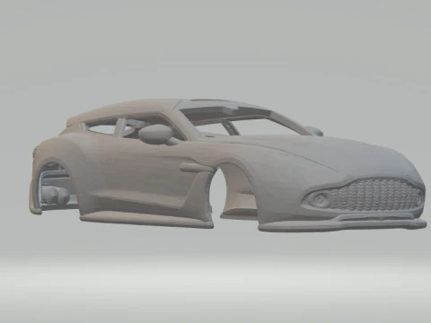 Aston martin mengalahkan rem tembak zagato Model Cetak 3D