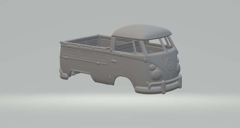 Volkswagen t1 pick up 3D 打印模型 .c4d .max .obj .3ds .fbx .stl .blend 