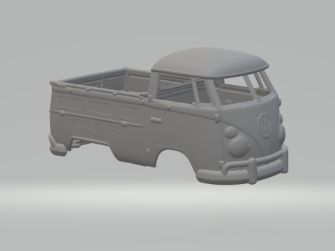Volkswagen t1 pick up 3Dプリントモデル