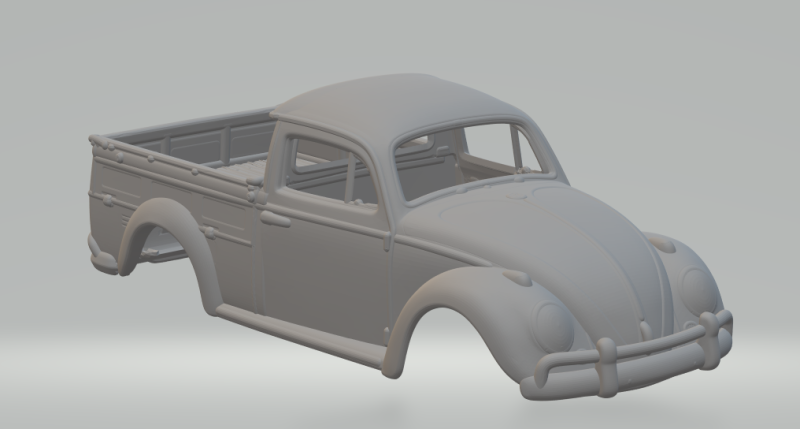 Vw beetle pickup 3D 프린트 모델 .c4d .max .obj .3ds .fbx .stl .blend 