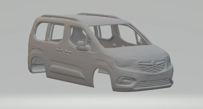 Opel combo 3D Print Model .c4d .max .obj .3ds .fbx .stl .blend 