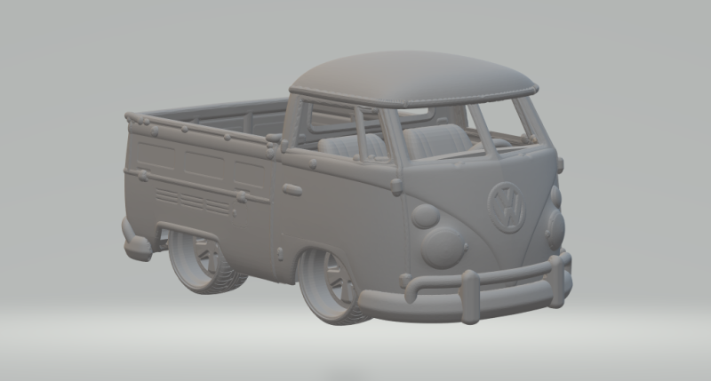 Vw t2 pick up 3D Baskı Modeli .c4d .max .obj .3ds .fbx .stl .blend 