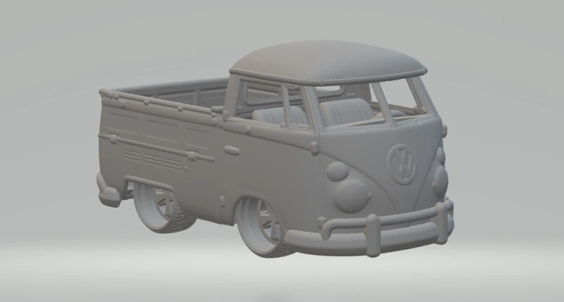 Vw t2 pick up 3D Print Model .c4d .max .obj .3ds .fbx .stl .blend 