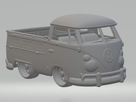 Vw t2 pick up Modelo de Impressão 3D