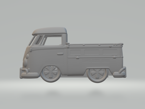 Vw t2 pick up 3D Baskı Modeli