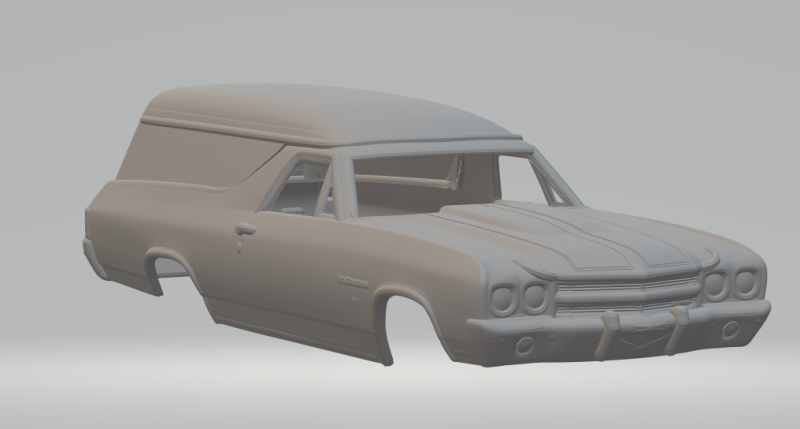 Chevrolet el camino custom 3D Print Model .c4d .max .obj .3ds .fbx .stl .blend 