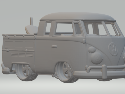 Vw t2 crew cab custom Modello di stampa 3D
