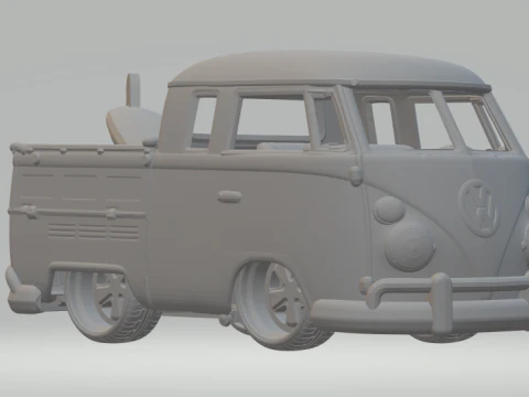 VW T2 Doppelkabine nach Maß 3D Druckmodell