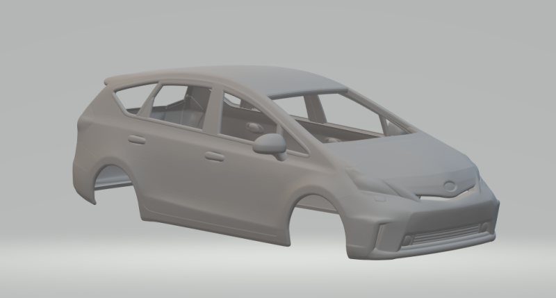 Toyota prius plus 3D-printmodel .c4d .max .obj .3ds .fbx .stl .blend 