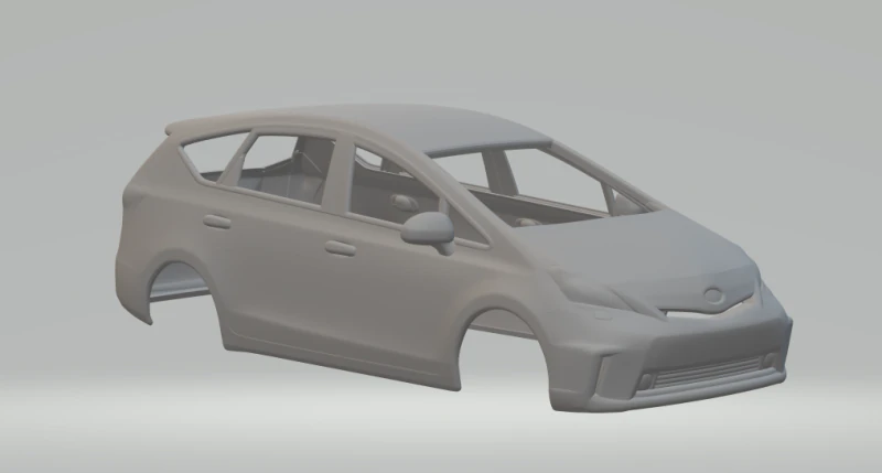 Toyota prius plus 3D Print Model .c4d .max .obj .3ds .fbx .stl .blend 