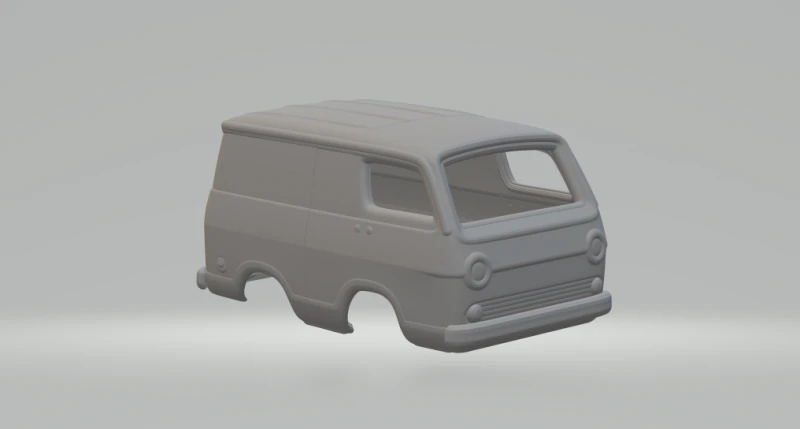 1966 Chevrolet Sport van 3D Print Model .c4d .max .obj .3ds .fbx .stl .blend 