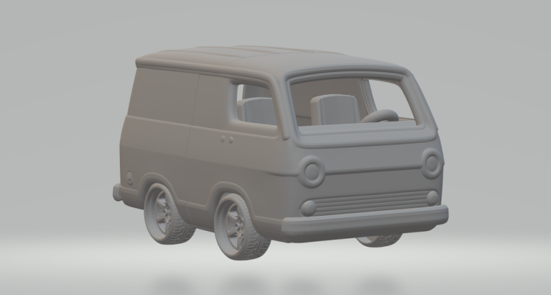 1966 Chevrolet Sport van kit 3D Print Model .c4d .max .obj .3ds .fbx .stl .blend 