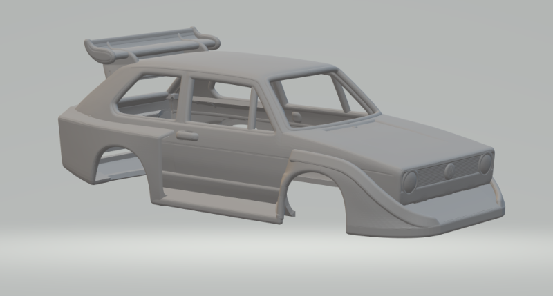 Volkswagen golf race car 3D Принт Модель .c4d .max .obj .3ds .fbx .stl .blend 