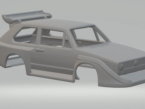 Volkswagen golf race car 3D Print Model
