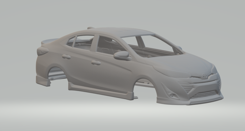Toyota yaris sedan Modello di stampa 3D .c4d .max .obj .3ds .fbx .stl .blend 