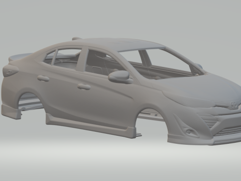 Toyota yaris sedan 3D प्रिंट मॉडल