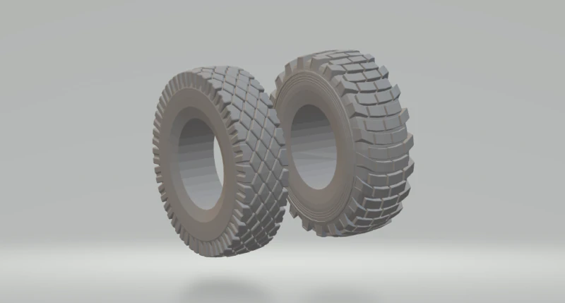 Tyres off road truck 3D Print Model .c4d .max .obj .3ds .fbx .stl .blend 