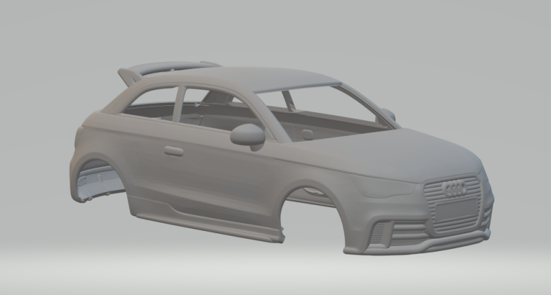 Audi a1 3D Print Model .c4d .max .obj .3ds .fbx .stl .blend