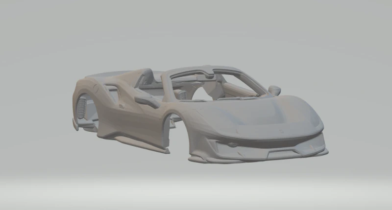 Ferrari 488 pista spider 3D Print Model .c4d .max .obj .3ds .fbx .stl .blend 