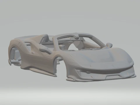 Феррари 488 фисташковый паук 3D Принт Модель