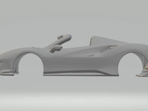Ferrari 488 pista spider 3D Print Model
