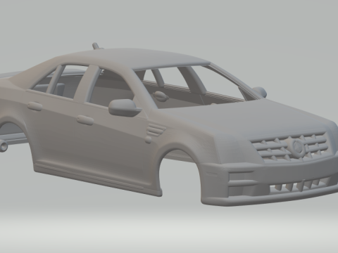 Cadillac STS 2010 3D प्रिंट मॉडल