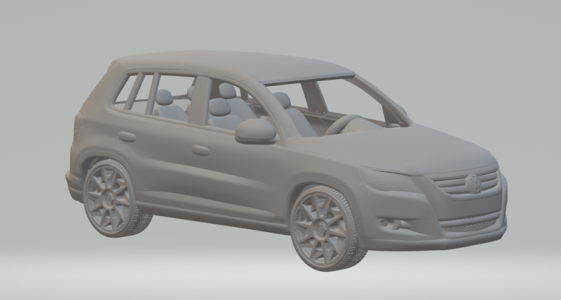 Vw tiguan mk1 3D Принт Модель .c4d .max .obj .3ds .fbx .stl .blend 