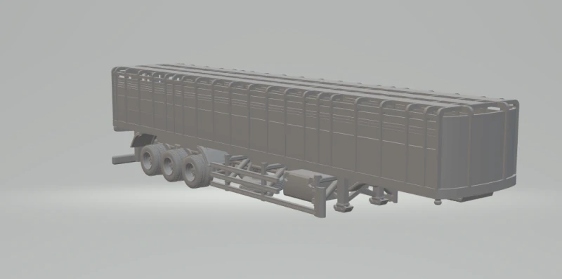 Livestock transport trailer brazil 3D Print Model .c4d .max .obj .3ds .fbx .stl .blend 