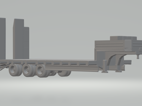 Lowboy transport trailer 3D Print Model