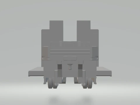 Lowboy transport trailer 3D Print Model