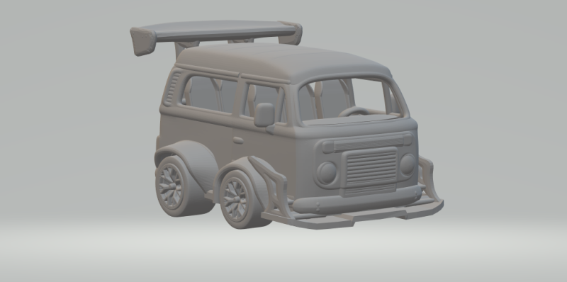 Vw kombi extreme short Modelo de Impressão 3D .c4d .max .obj .3ds .fbx .stl .blend